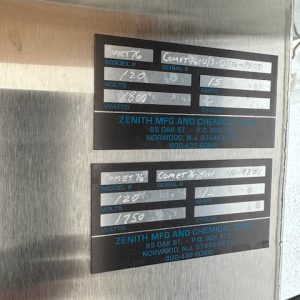 6′ Zenith Comet Ultrasonic tank